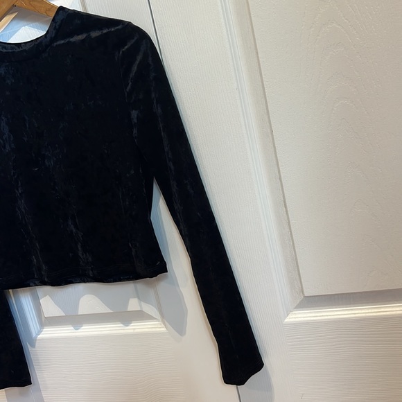 Velvet boxy long sleeve crew neck - Picture 3 of 4